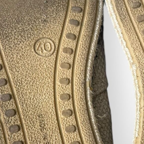 Eric Michael Women's Beige Canvas Slip-On Espadrille Flats EU 40 US 9.5 - 10 - Picture 12 of 14